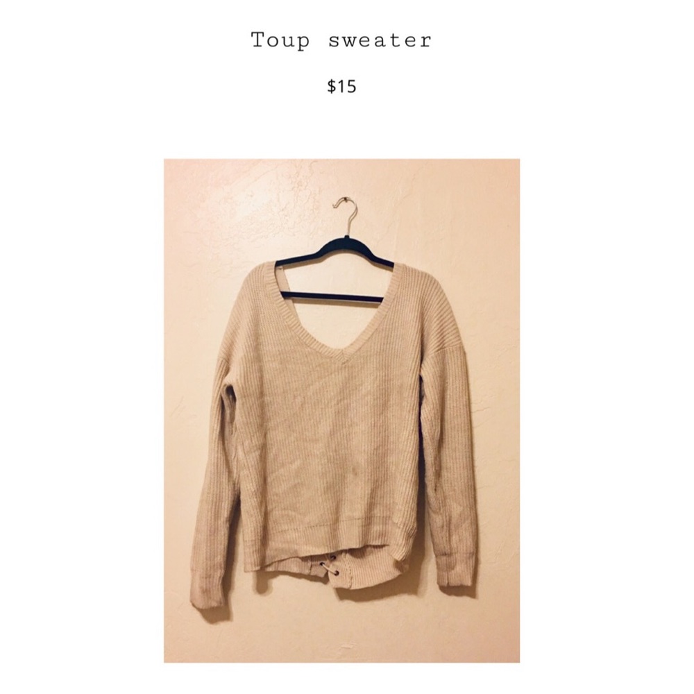 Beautiful lace up sweater!